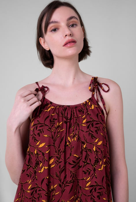 Women's Red Tiered Cami Mini Dress