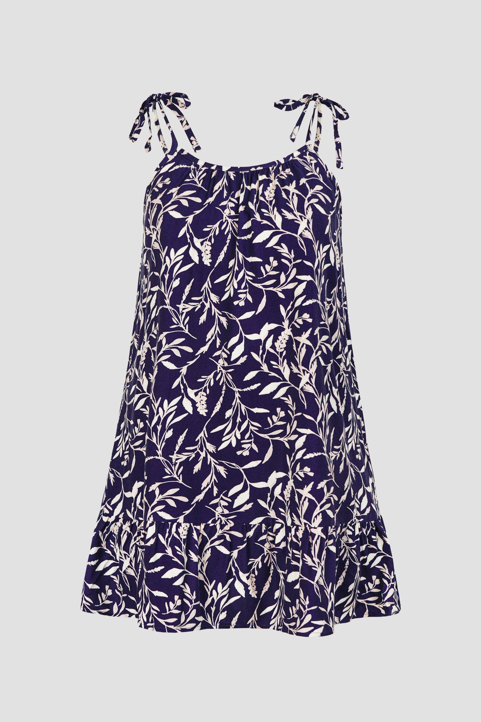 Enorsia Women's Black Navy Tiered Cami Mini Dress - Uk 12