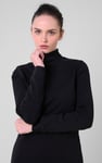 Ribbed Roll Neck Long Sleeve Mini Dress