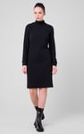 Ribbed Roll Neck Long Sleeve Mini Dress