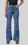 Mid Waist Flare Jeans