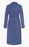Blue Denim Belted Trench Coat