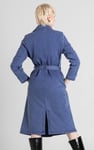 Blue Denim Belted Trench Coat