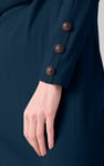 Ruched Button Decor Long Sleeve Tunic Dress