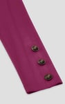 Ruched Button Decor Long Sleeve Tunic Dress
