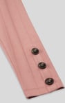 Ruched Button Decor Long Sleeve Tunic Dress