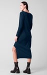Ruched Button Decor Long Sleeve Tunic Dress