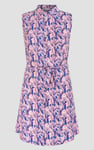 Wild Garden Print Button-Through Shirt Dress
