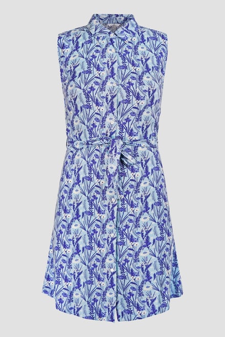 Wild Garden Print Button-Through Shirt Dress