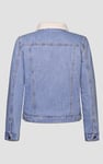 Blue Sherpa Borg Lined Regular Fit Denim Jacket