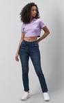 Mid Waist Slim Fit Jeans