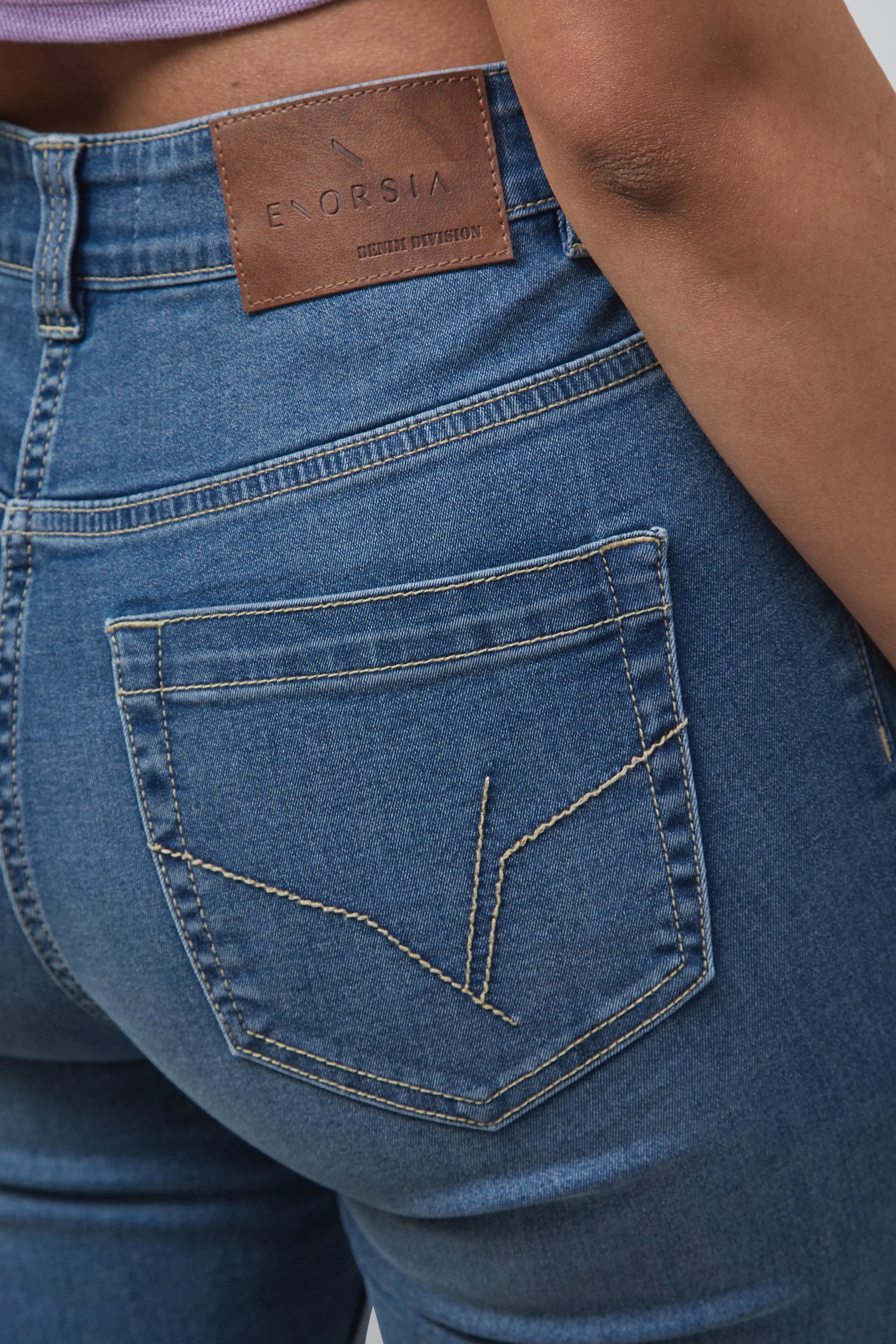 Mid Waist Slim Fit Jeans