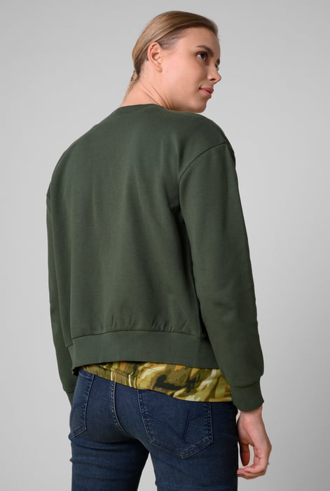 Green Jersey Button through Cardigan