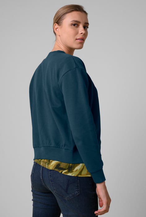 Blue Jersey Button through Cardigan