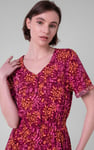 Womens V-neck Button Through Dress