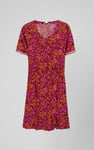 Womens V-neck Button Through Dress