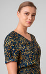 Womens V-neck Button Through Dress