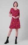 Womens V-neck Button Through Dress