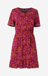 Womens V-neck Button Through Dress