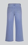 Decorative Button Cropped Wide Leg Jeans