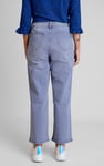 Decorative Button Cropped Wide Leg Jeans