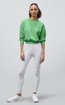 Ribbed Hem Cropped Sweatshirt