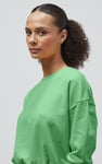 Ribbed Hem Cropped Sweatshirt