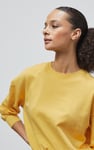 Ribbed Hem Cropped Sweatshirt