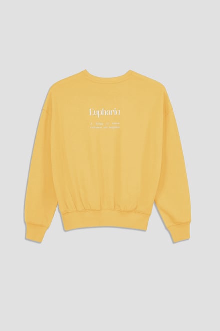 Ribbed Hem Cropped Sweatshirt