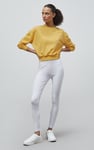 Ribbed Hem Cropped Sweatshirt