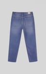 Womens Mom Fit Raw Edge Jeans