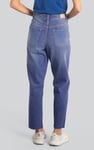 Womens Mom Fit Raw Edge Jeans