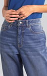 Womens Mom Fit Raw Edge Jeans