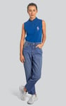 Womens Mom Fit Raw Edge Jeans