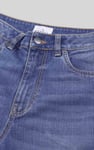 Womens Mom Fit Raw Edge Jeans