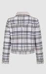 Plaid Check Borg Collar Shacket