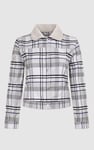 Plaid Check Borg Collar Shacket