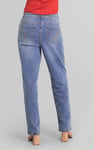 Straight Fit High Rise Ripped Jeans