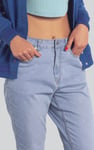 Womens Curve High Rise Straight Jeans