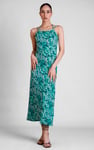 Leaf Floral Strappy Cami Slip Dress