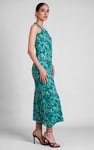 Leaf Floral Strappy Cami Slip Dress