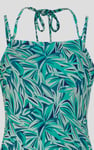 Leaf Floral Strappy Cami Slip Dress