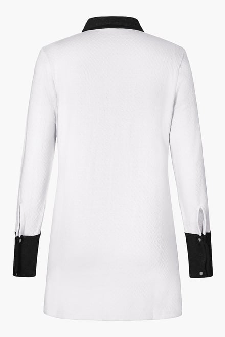 Laced Collar Design Jersey Tailored Shirt Dress