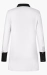 Laced Collar Design Jersey Tailored Shirt Dress