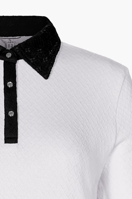 Laced Collar Design Jersey Tailored Shirt Dress