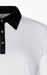 Laced Collar Design Jersey Tailored Shirt Dress