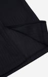 Button Front Ribbed Midi Skirt