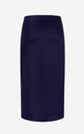 Button Front Ribbed Midi Skirt