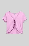 Lettuce Hem Tie Front T-Shirt