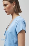 Lettuce Hem Tie Front T-Shirt